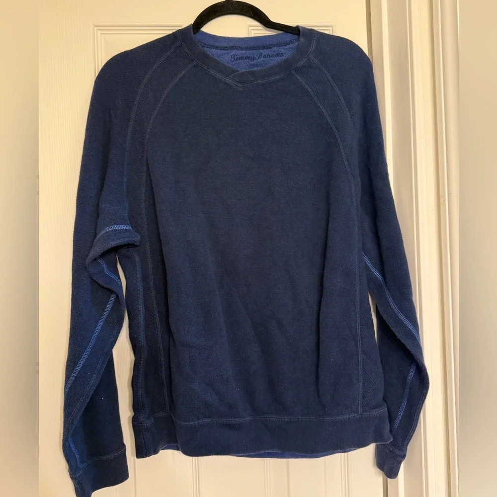 Tommy Bahamas Pull Over Blue Sweater Size M